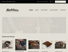 Tablet Screenshot of blackthornleather.com